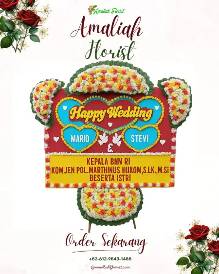 Papan Bunga Pernikahan Blingoh